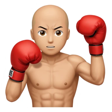 Saitama red hand punch with boxing glove sticker