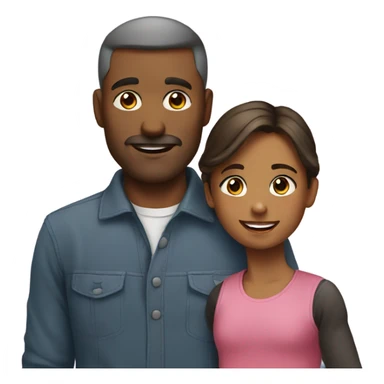 dad and daughter sticker