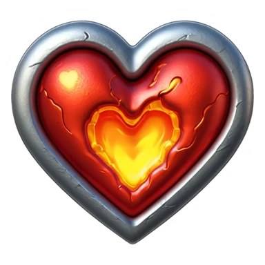 hot melting metal heart shape sticker