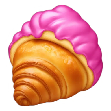 croissant with pink glacing sticker