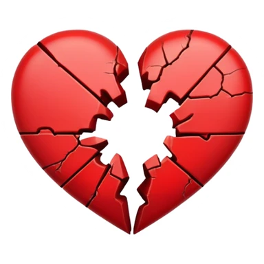 One half of a broken heart sticker