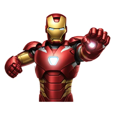iron man showing thumbs down with his hand sticker