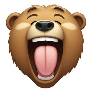 Bear laughing with tears of joy sticker
