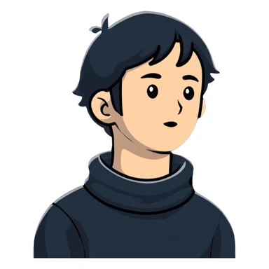 Guy with hands around his neck sticker