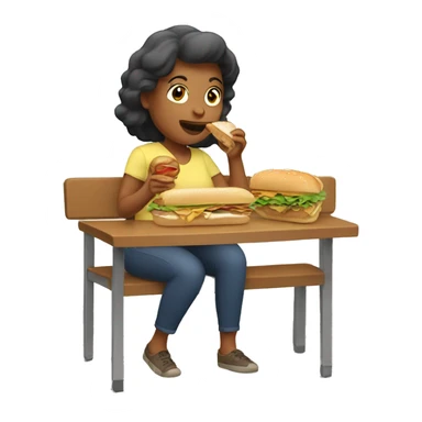mom eating sandwitch sticker