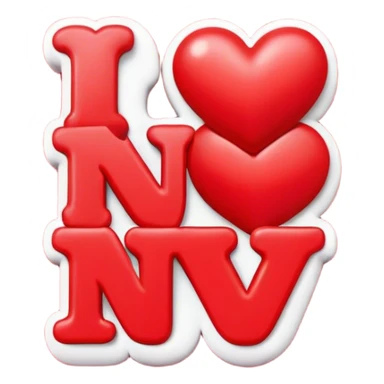 The letters “LMAO” stacked on top of each other in the style of the I heart NY logo  sticker