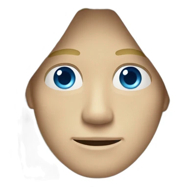 White Man very long blond hair with blue eyes sticker