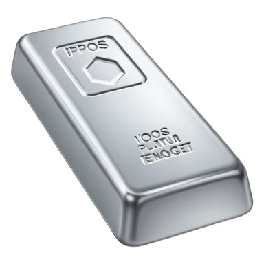 Shiny platinum metal ingot sticker
