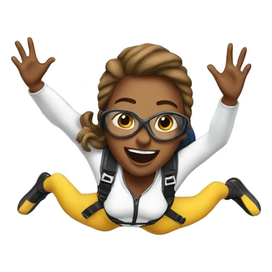 woman skydiving sticker