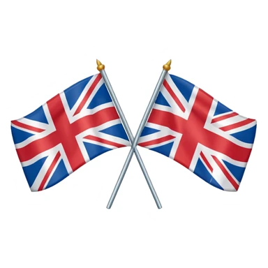 Korean flag combined with england flag sticker