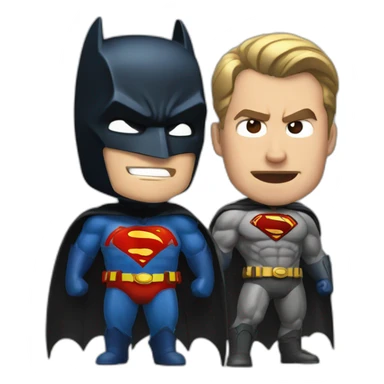 Batman fight superman sticker