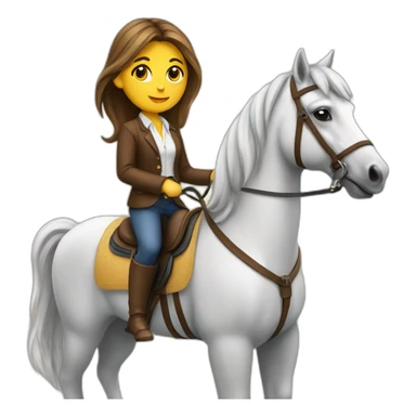 Fille sur cheval sticker