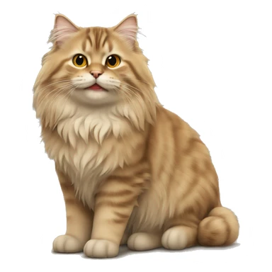 Siberian cat light brown  sticker