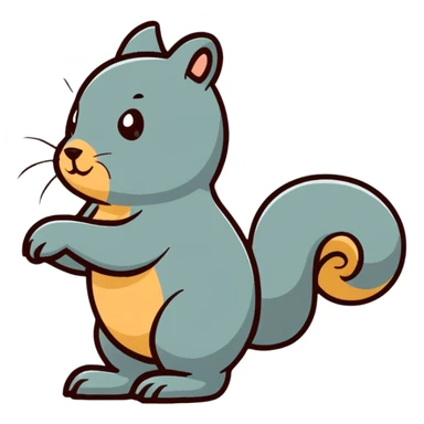 squirrel twerking view from back sticker