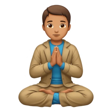 Man kneeling down and praying  sticker