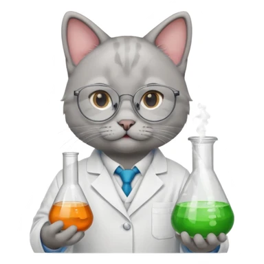Chemist cat sticker