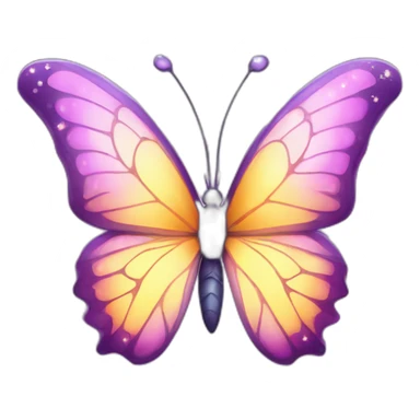 sparkling butterfly sticker