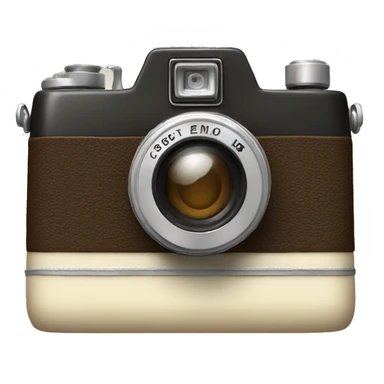 Retro crème camera sticker