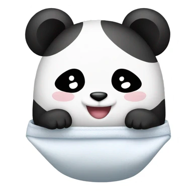panda in a nappy sticker