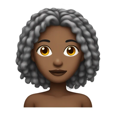 Black woman with locs and gray edges sticker