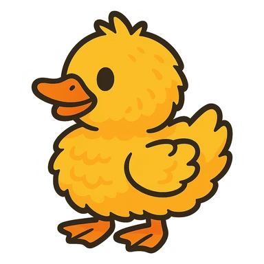 fluffy ducky sticker