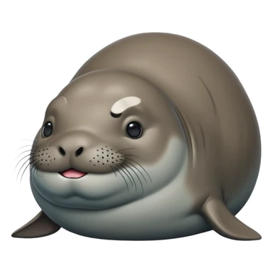 Super super fat unbelievably fat monk seal sticker