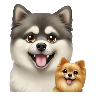 Seal with pomeranian dog sticker