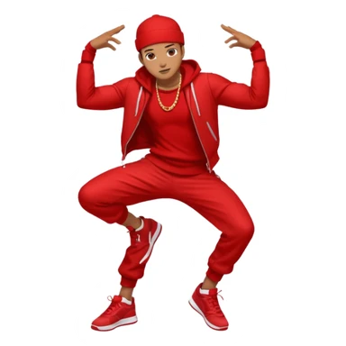 a man streetdancer with red outfit sticker