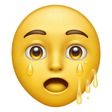 Face Exhaling emoji  with sweat sticker