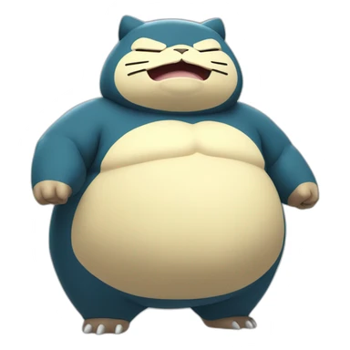 Muscular snorlax sticker