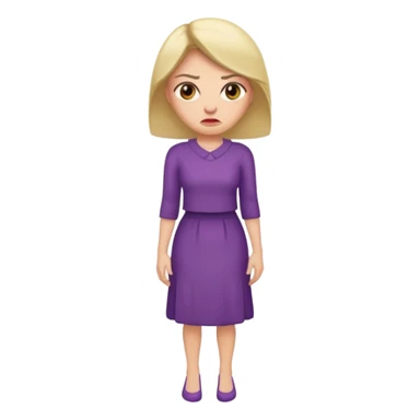 woman with disgusted look on her face full body sticker