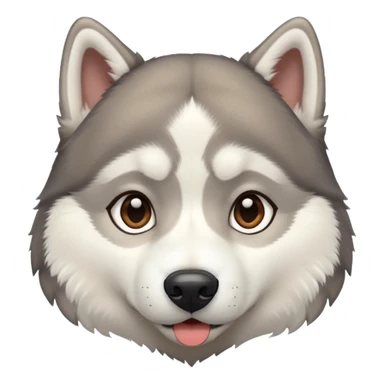 Husky with greyish brownish and white fur  sticker