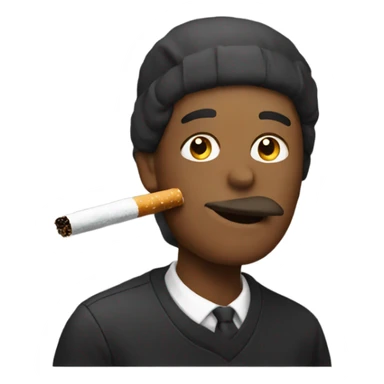 Emoji smoking a cigarette  sticker