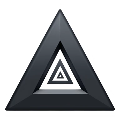 Triangle with a AA in the center sticker