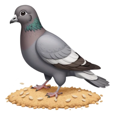 Pigeon + crumb trail sticker