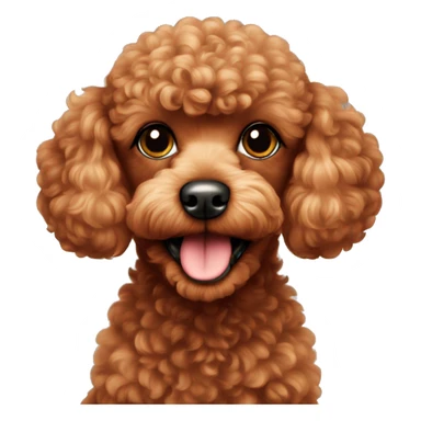 Red toy poodle sticker