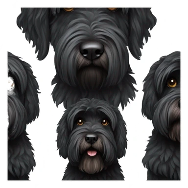 Black Russian terrier  sticker