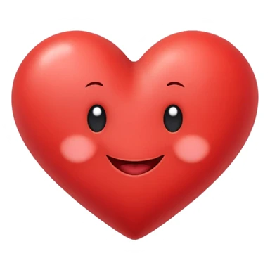 A cute red heart cartoon with a happy face, where the two top lobes of the heart are rounded and designed to look exactly like butt cheeks sticker