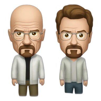 walter white and jessy pinkman sticker
