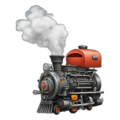 smoking engine sticker