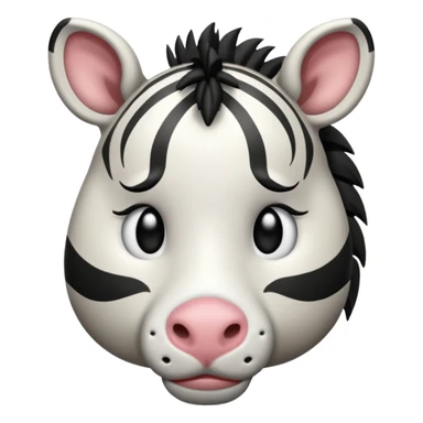 Sad face with zebras sticker