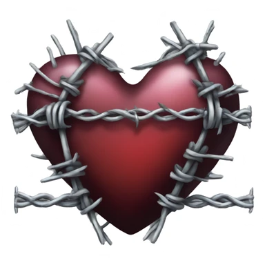 gothic heart with barbed wire sticker