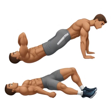 side-view of guy doing decline abdominal Crunches with sixpack sticker