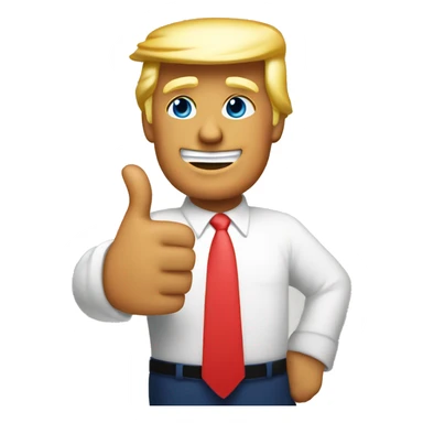 Donald Trump thumbs up sticker