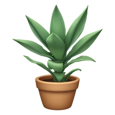 Agave plant with periwinkle bow around the pot sticker