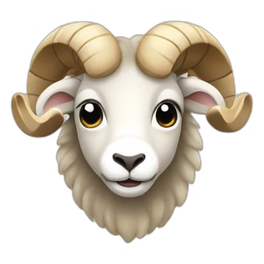 Ram with smile face sticker