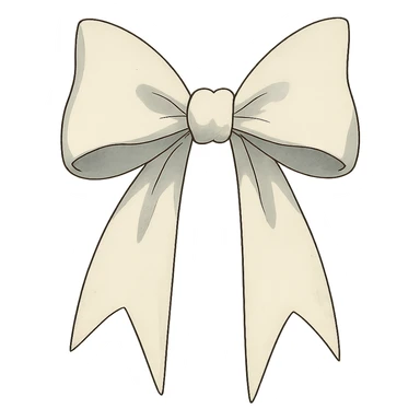 white gothic bow sticker