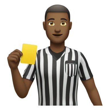 Referee showing yellow card sticker