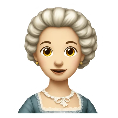 18th century Swiss young lady in dress sticker