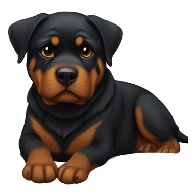 Rottweiler in bed ￼ sticker